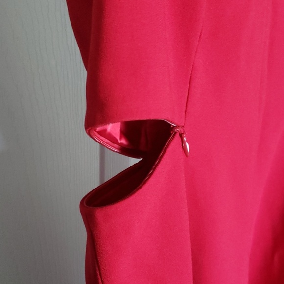 Elie Tahari red dress size 12 zipper detail NWT - Picture 5 of 8